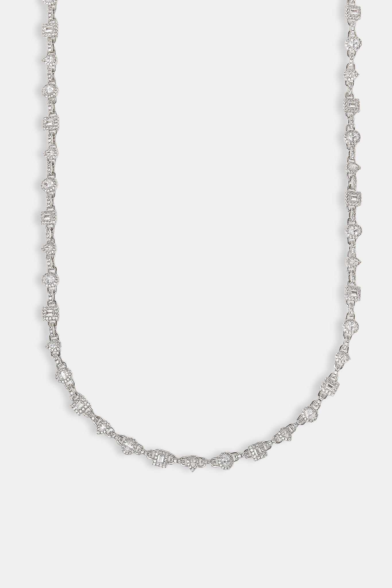 Iced Gemstone Infinity Link Chain - 6mm